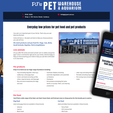 PJs Pet Warehouse & Aquarium